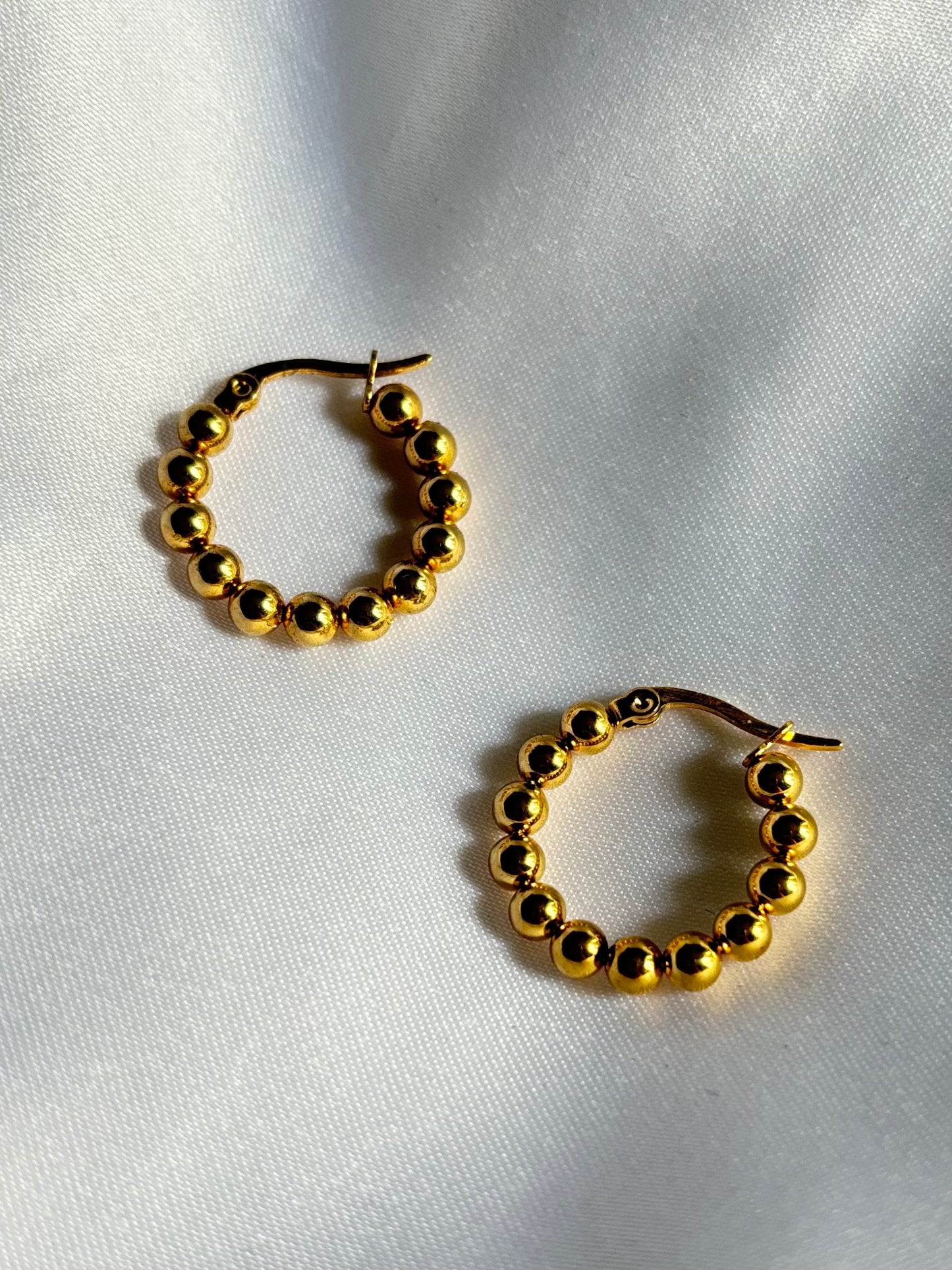 Jean beaded hoops